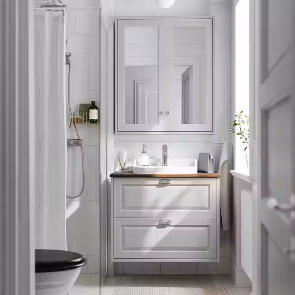 TÄNNFORSEN ТАННФОРСЕН / RUTSJÖN РУТШЁН Шкаф с ящиками/раковина/смеситель - фото 2