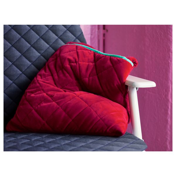 Плед и чехол/на подушку ИКЕА ПС 2017, красный, желтый - схема-чертеж с размерами