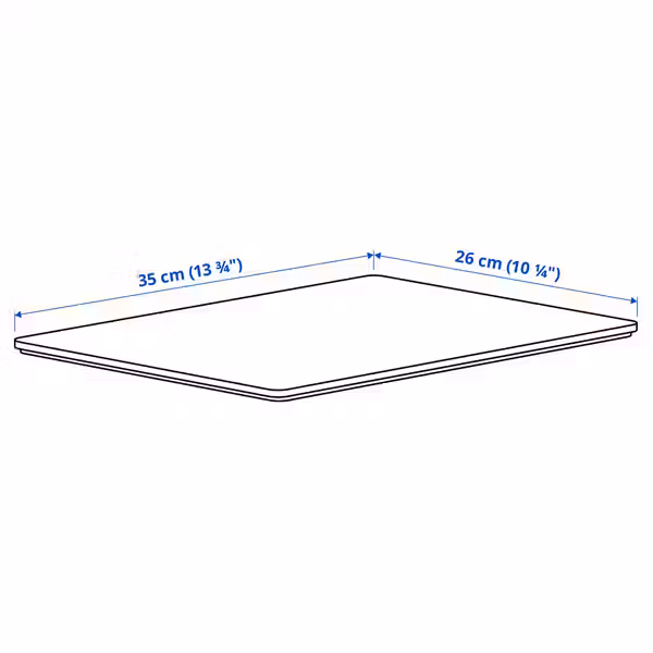 KUGGIS Крышка - бамбук 26x35 см - схема-чертеж с размерами