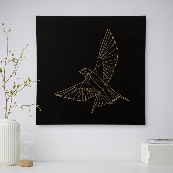 Картина, Золотая птица 56x56 см IKEA PJÄTTERYD ПЬЕТТЕРИД 304.716.83 - фото 2