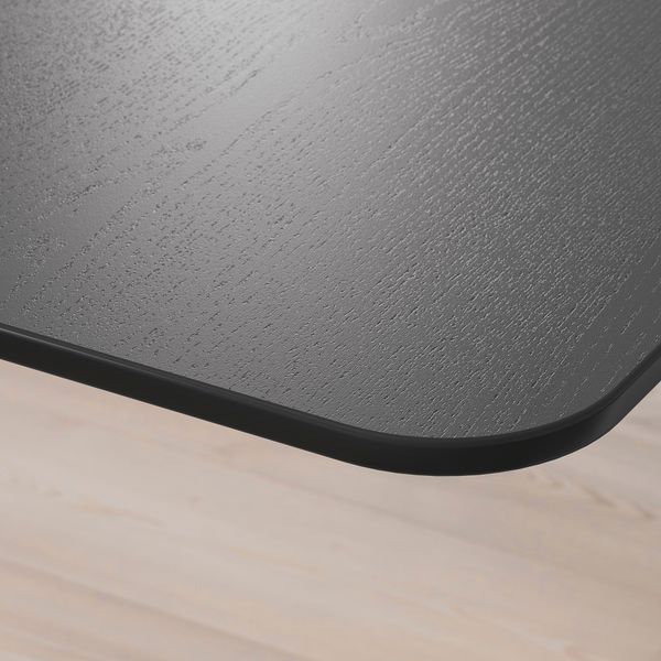 Стол-трансформер, 120x80 см, ясеневый шпон, черная морилка, черный IKEA BEKANT БЕКАНТ 692.822.19 - фото 6