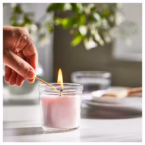 LUGNARE ЛУГНАРЕ Ароматическая свеча в стакане - Жасмин/розовый 20 ч - фото 3