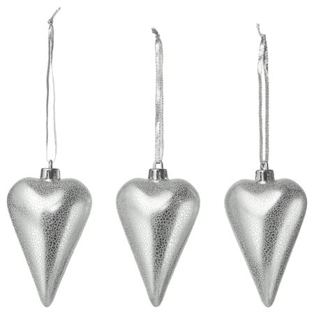 Украшение подвесное ВИНТЕР 2016, сердце серебристый