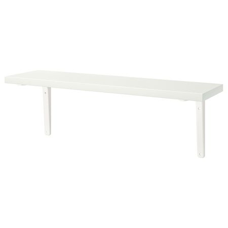 Полка с консолью, белый 80x20 см IKEA BERGSHULT БЕРГСХУЛЬТ / TOMTHULT ТОМТХУЛЬТ 394.183.23
