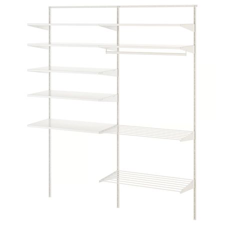 BOAXEL Комбинация для прачечной - белый/металлический 165x40x201 см
