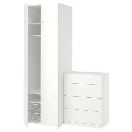 LASTARE Гардероб, комбинация - белый 160x62x236 см