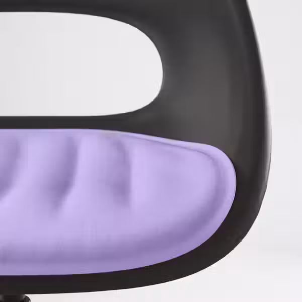 ELDBERGET / MALSKÄR Рабочий стул + подушка - темно-серый чёрный/сиреневый - фото 7