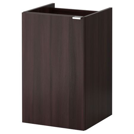 Шкаф под раковину с 1 дверцей ЛИЛЛОНГЕН, черно-коричневый черно-коричневый (40x38x64 см)