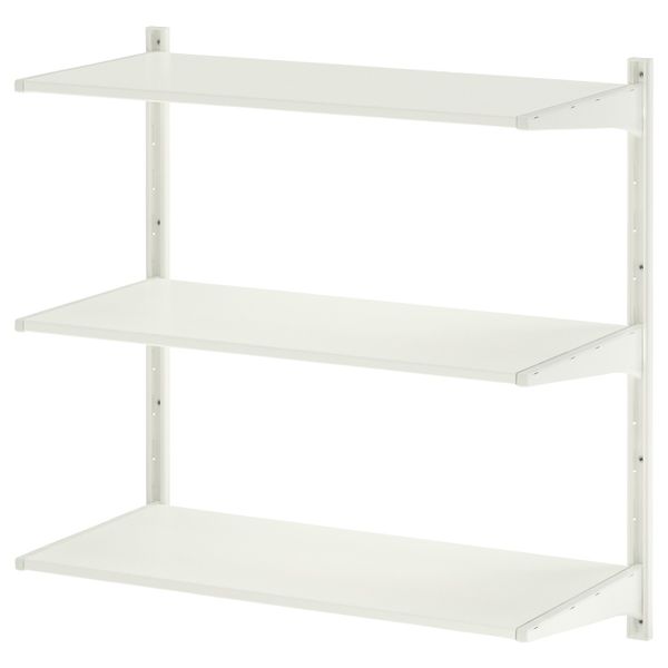 Настенная шина/полки, белый 86x41x85 см IKEA АЛЬГОТ 392.303.83 - фото 2
