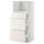 Высокий шкаф для СВЧ с 3 ящиками МЕТОД / ФОРВАРА, белый, Росдаль белый (60x60x140 см)
