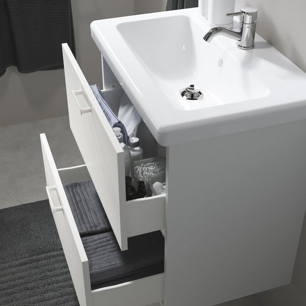 Комплект мебели для ванной,13 предмета, 64x43x65 cm IKEA TVÄLLEN ЛЕН ТВЭЛЛЕН, BEGIVENHET БЕГИВЕНХЕТ 994.198.43 - фото 4