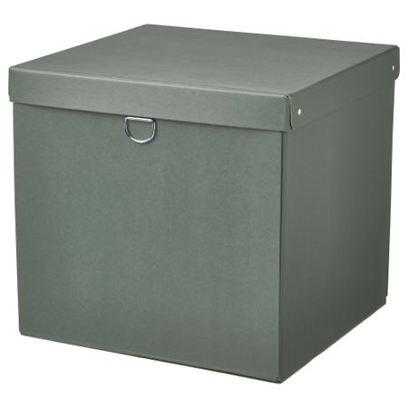 Коробка с крышкой, 32x30x30 см, серо-зеленый IKEA FÖRNIMMA ФЁРНИММА 205.387.64