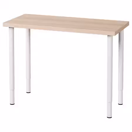 LINNMON / OLOV Письменный стол - под беленый дуб/белый 100x45 см