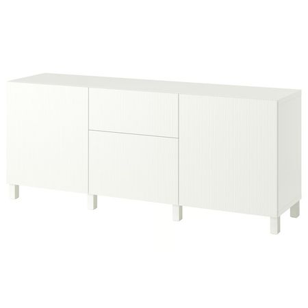 BESTÅ Комбинация для хранения с ящиками - Förvaltare белый/Stubbarp белый 180x42x74 см
