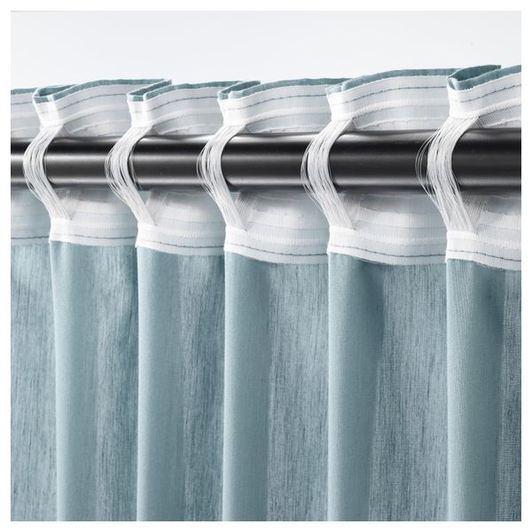 Гардины, 1 пара ВИВАН, голубой (145x300 см) - фото 4
