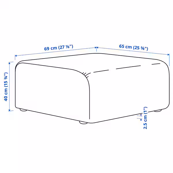 IKEA, дополнительный ракурс - схема-чертеж с размерами