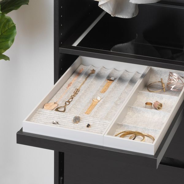 Выдвижная полка+вставка, черно-коричневый 50x58 см IKEA KOMPLEMENT КОМПЛИМЕНТ 392.493.68 - фото 2