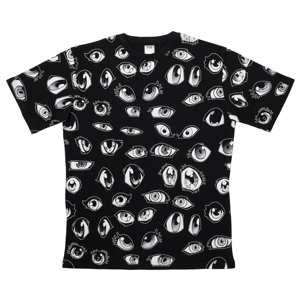 Футболка СТУНСИГ, глаз манга - схема-чертеж с размерами