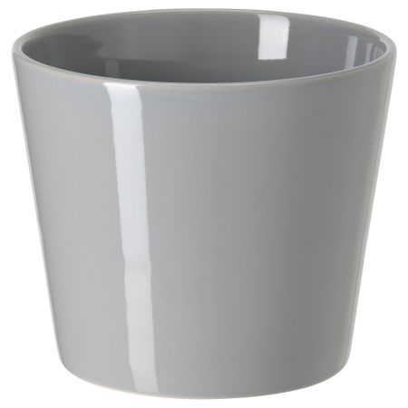 Кашпо, для дома, улицы серый, 12 см IKEA SKOGSVINBÄR СКОГСВИНБЭР 005.084.47