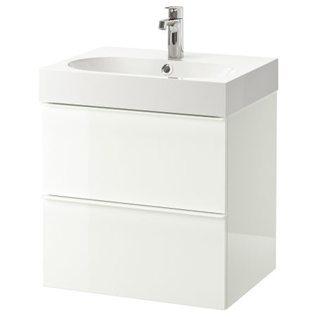Шкаф для раковины с 2 ящиками, 61x49x68 cm IKEA BRÅVIKEN БРОВИКЕН, GODMORGON ГОДМОРГОН 392.923.47