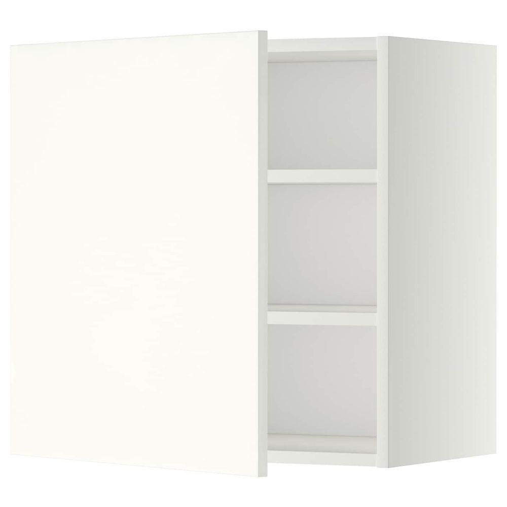 Шкаф навесной с полкой, белый/Хэггеби белый 60x60 см IKEA METOD МЕТОД 992.263.02 - схема-чертеж с размерами
