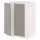 METOD Напольный шкаф для мойки+2 двери - белый/Upplöv матовый темно-бежевый 60x60 см