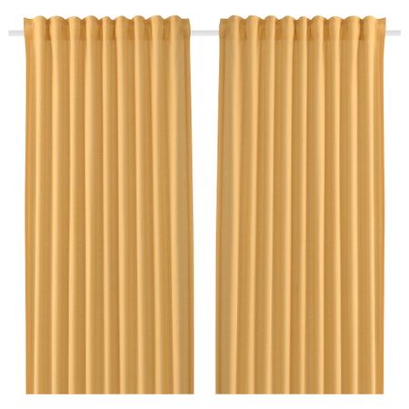 Гардины, 2 шт., желтый, 140x300 см IKEA VÄXELBRUK 705.690.84