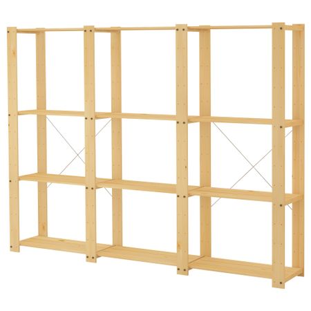 3 секции, полки ГОРМ, хвойное дерево (239x35x174 см)