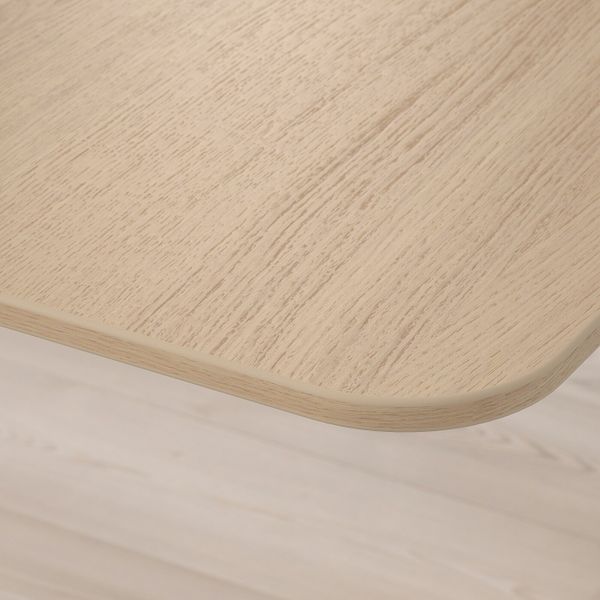 Стол/трансф, дубовый шпон, беленый/черный 160x80 см IKEA BEKANT БЕКАНТ 192.818.25 - фото 6