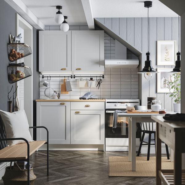Кухня, 120x61x220 см, серый IKEA KNOXHULT КНОКСХУЛЬТ 993.933.34 - фото 4