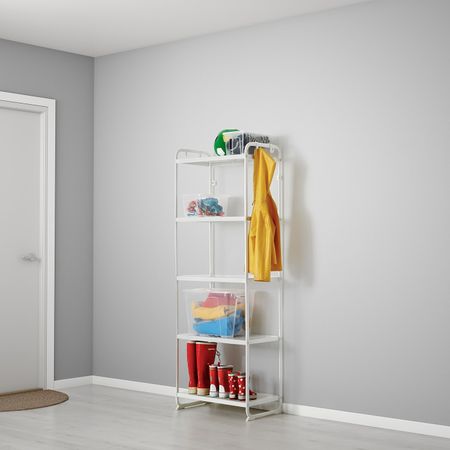 Стеллаж, белый 58x34x162 см IKEA МУЛИГ 703.787.44