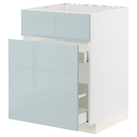 Шкаф под мойку + 3 фасада, 2 ящика, 60x60 cm IKEA METOD МЕТОД, MAXIMERA МАКСИМЕРА 094.794.07