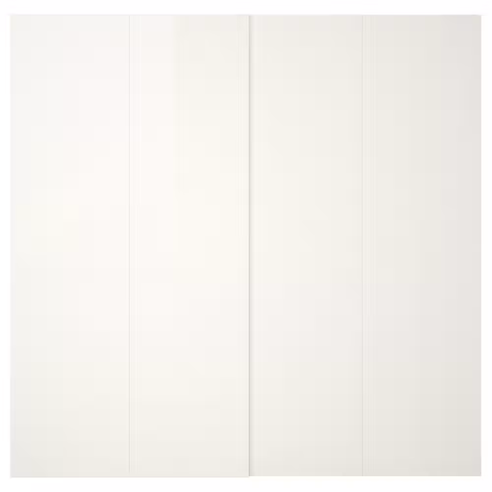 HASVIK Пара раздвижных дверей - глянцевый белый 200x236 см - фото 1