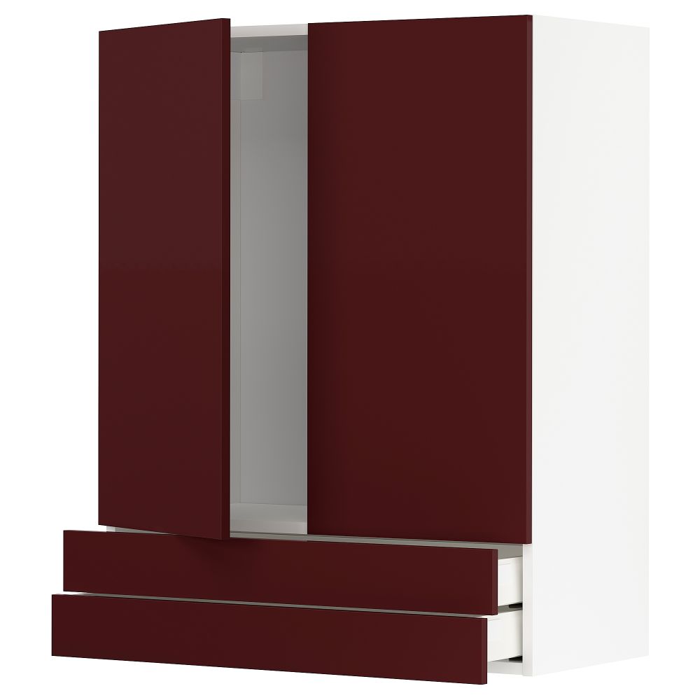 Навесной шкаф, 2 дверцы, 2 ящика, 80x100 cm IKEA METOD МЕТОД, MAXIMERA МАКСИМЕРА 094.615.82 - фото 1