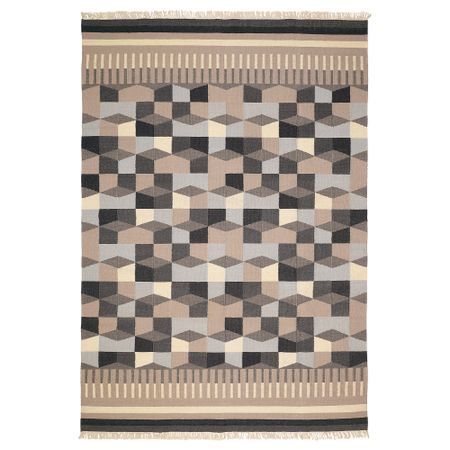 Ковер, безворсовый, 170x240 см, ручная работа/серый-бежевый IKEA TÅRBÄK 204.646.21