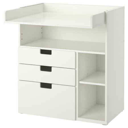 Пеленальный столик с 3 ящиками СТУВА, белый (90x79x102 см)