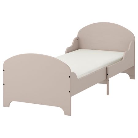 Каркас раздвижной кровати + реечное днище ТРУГЕН, светло-серый (80x200 см)