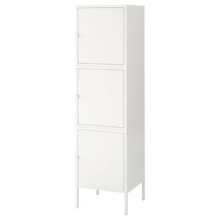 Комбинация для хранения с дверцами, белый 45x47x167 см IKEA HÄLLAN ХЭЛЛАН 092.493.98