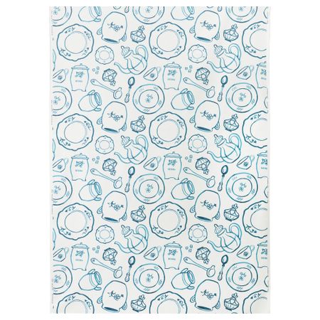 Ткань ПИРЬО, белый/синий (150 см)