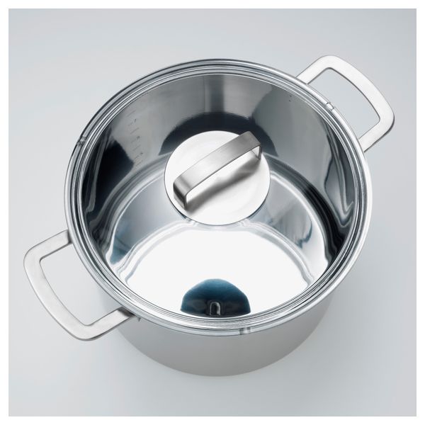 Кастрюля с крышкой ИКЕА/365+, нержавеющ сталь, стекло (10 л) - фото 5
