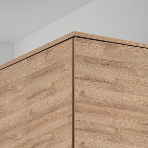 Карниз декоративный закругленный, под дуб, 221 см IKEA VOXTORP ВОКСТОРП 004.756.87 - схема-чертеж с размерами