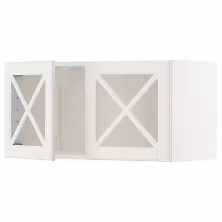 METOD Навесной шкаф/2 стеклянные дверцы