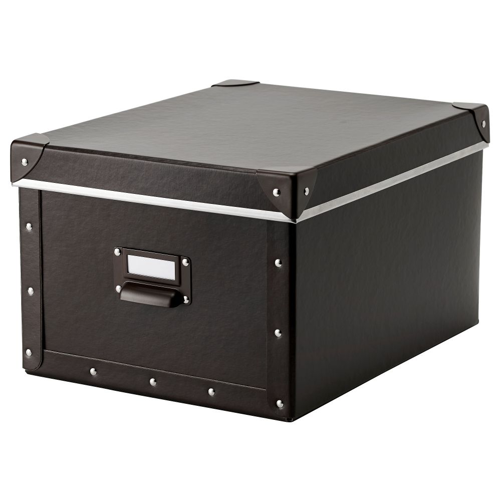 Коробка с крышкой ФЬЕЛЛА, коричневый - фото 1