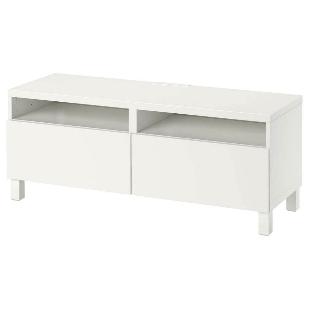 Тумба для ТВ с ящиками, белый/Лаппвик/стуббарп белый 120x42x48 см IKEA BESTÅ БЕСТО 692.442.89 - фото 1