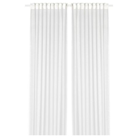GJERTRUD Гардины, 2 шт. - белый/с лентой 145x300 см