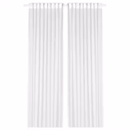 GJERTRUD Гардины, 2 шт. - белый/с лентой 145x300 см