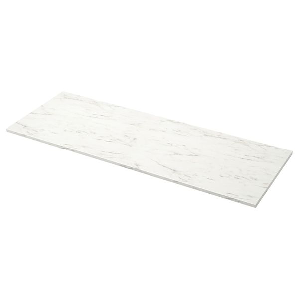 Столешница, белый под мрамор/ламинат 246x2.8 см IKEA EKBACKEN ЭКБАККЕН 003.693.66 - фото 1