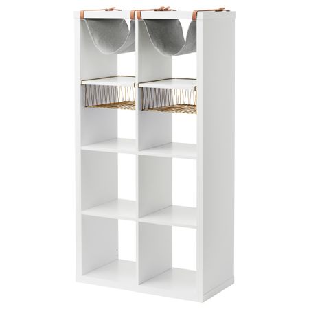 Стеллаж с 4 вставками КАЛЛАКС, белый (77x147 см)