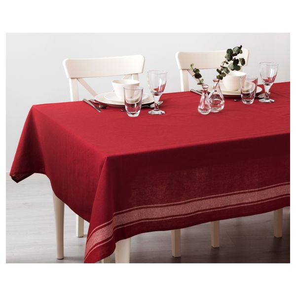 Скатерть ВИНТЕР 2016, красный, белый (145x320 см) - схема-чертеж с размерами