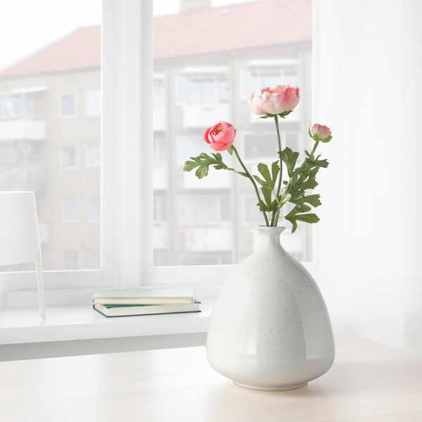 Ваза, белый, 23 см IKEA ЛИВСВЕРК 404.422.37 - фото 2